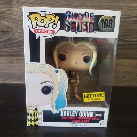 Funko Pop Harley Quinn 108 Gown Hot Topic Exclusive Suicde Squad Vinyl Figure - Picture 1 of 6